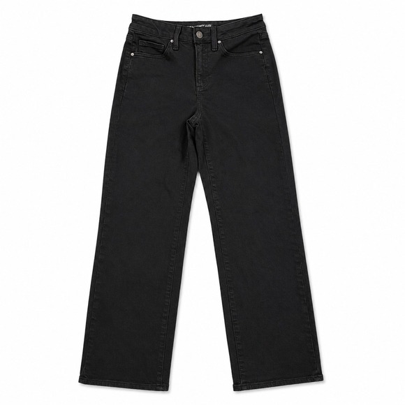 Chico's Denim - Chicos High Rise Straight Leg Jeans Womens Size 00R US 2 Black Stretch Denim